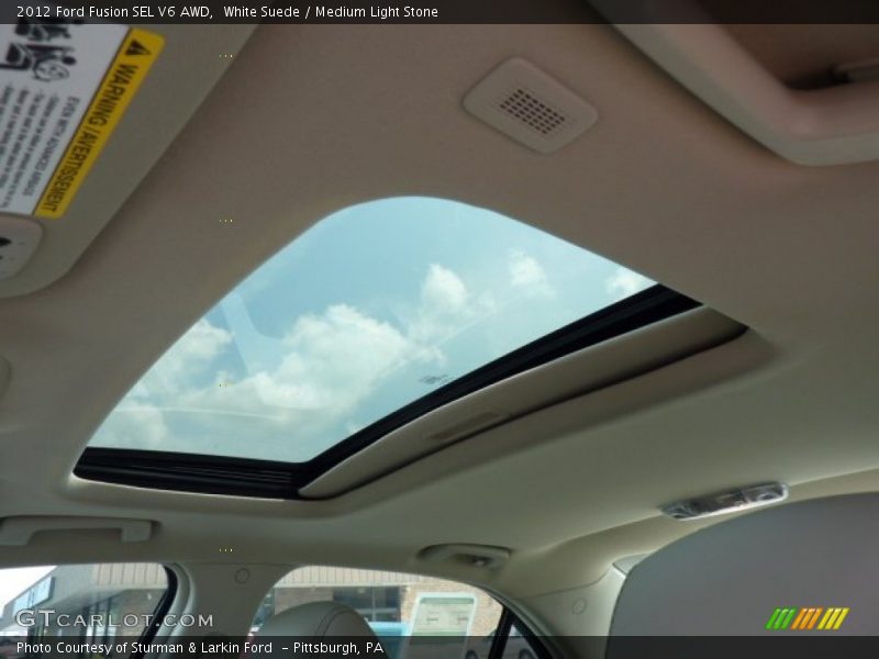White Suede / Medium Light Stone 2012 Ford Fusion SEL V6 AWD