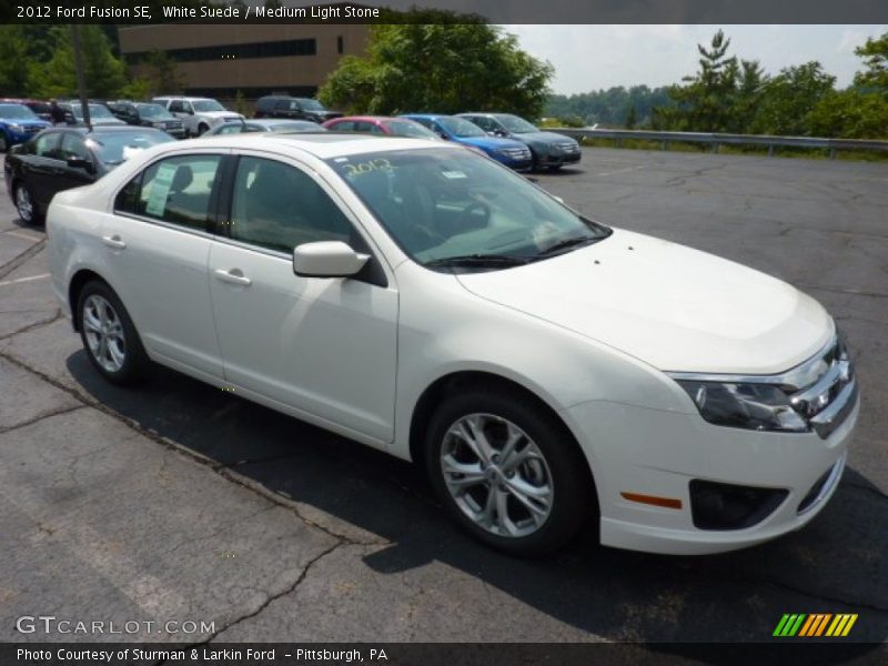 White Suede / Medium Light Stone 2012 Ford Fusion SE