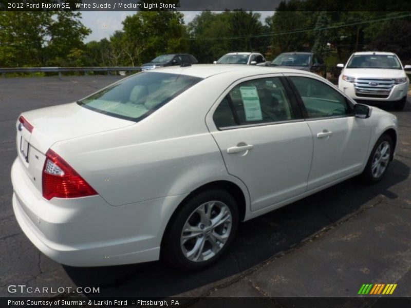 White Suede / Medium Light Stone 2012 Ford Fusion SE