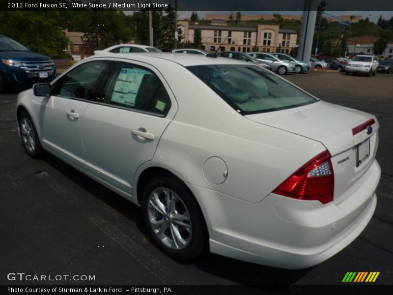 White Suede / Medium Light Stone 2012 Ford Fusion SE