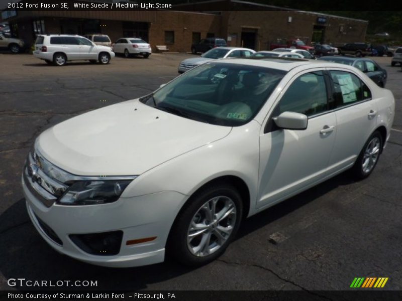 White Suede / Medium Light Stone 2012 Ford Fusion SE