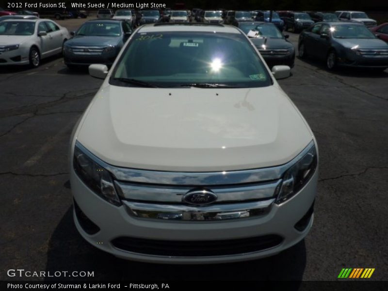 White Suede / Medium Light Stone 2012 Ford Fusion SE