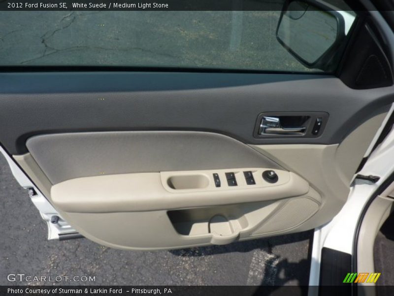 White Suede / Medium Light Stone 2012 Ford Fusion SE