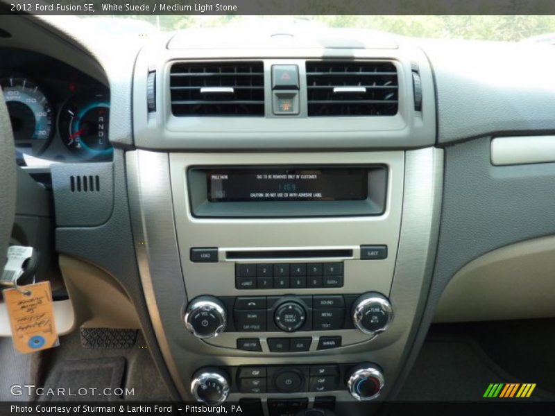 White Suede / Medium Light Stone 2012 Ford Fusion SE