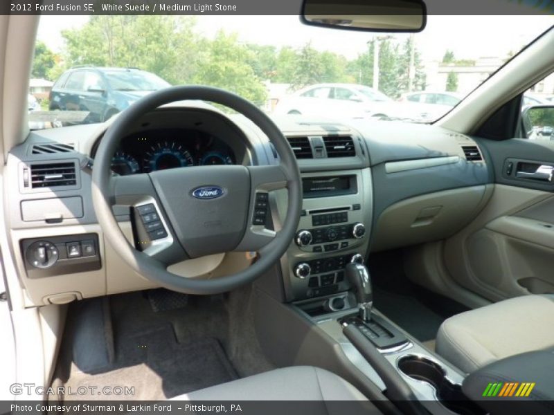 White Suede / Medium Light Stone 2012 Ford Fusion SE