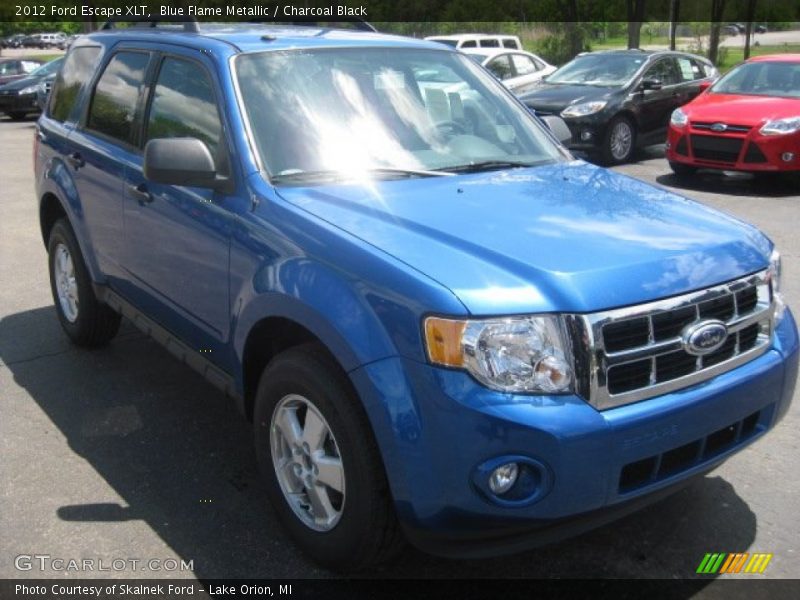Blue Flame Metallic / Charcoal Black 2012 Ford Escape XLT