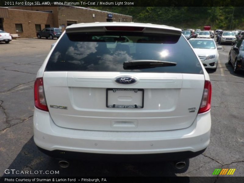 White Platinum Tri-Coat / Medium Light Stone 2011 Ford Edge SEL AWD