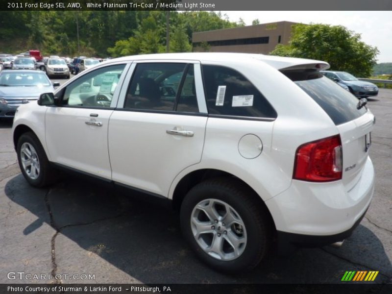 White Platinum Tri-Coat / Medium Light Stone 2011 Ford Edge SEL AWD