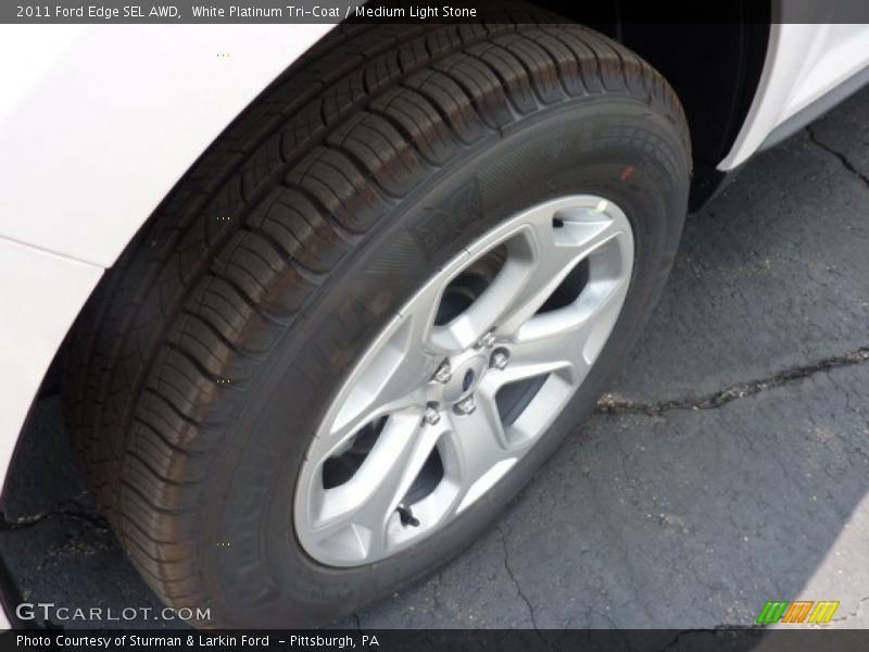 White Platinum Tri-Coat / Medium Light Stone 2011 Ford Edge SEL AWD
