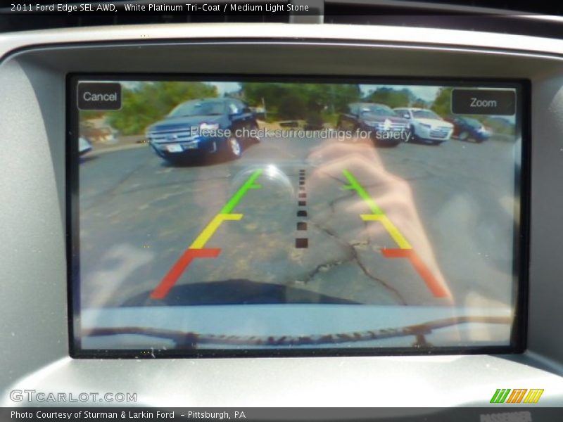 White Platinum Tri-Coat / Medium Light Stone 2011 Ford Edge SEL AWD