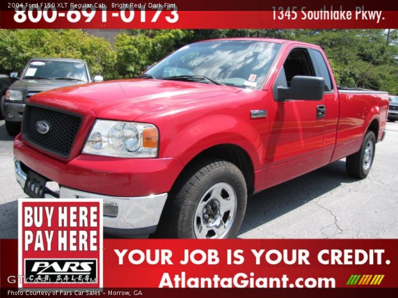 Bright Red / Dark Flint 2004 Ford F150 XLT Regular Cab