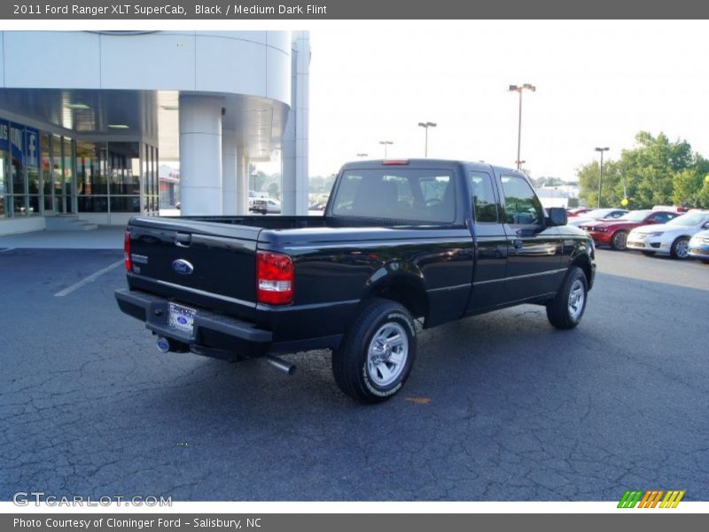 Black / Medium Dark Flint 2011 Ford Ranger XLT SuperCab
