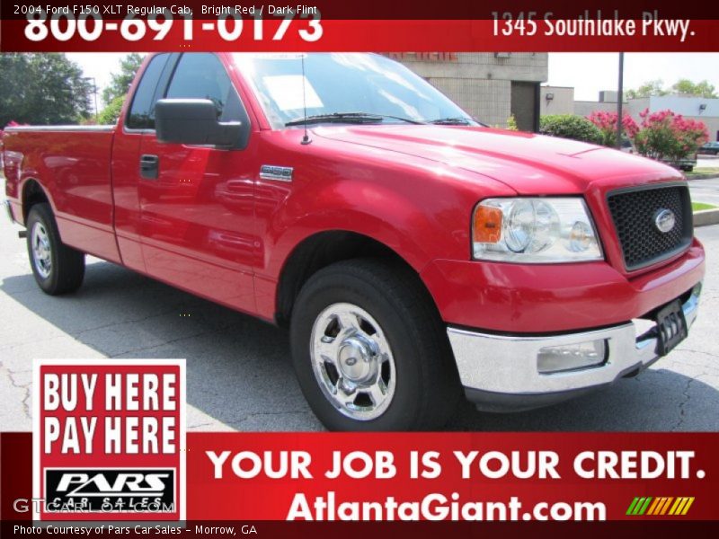 Bright Red / Dark Flint 2004 Ford F150 XLT Regular Cab