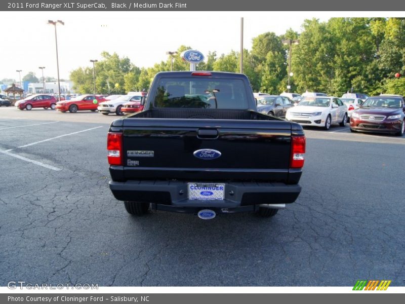 Black / Medium Dark Flint 2011 Ford Ranger XLT SuperCab