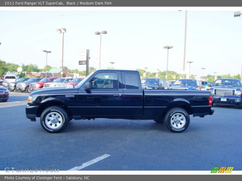 Black / Medium Dark Flint 2011 Ford Ranger XLT SuperCab