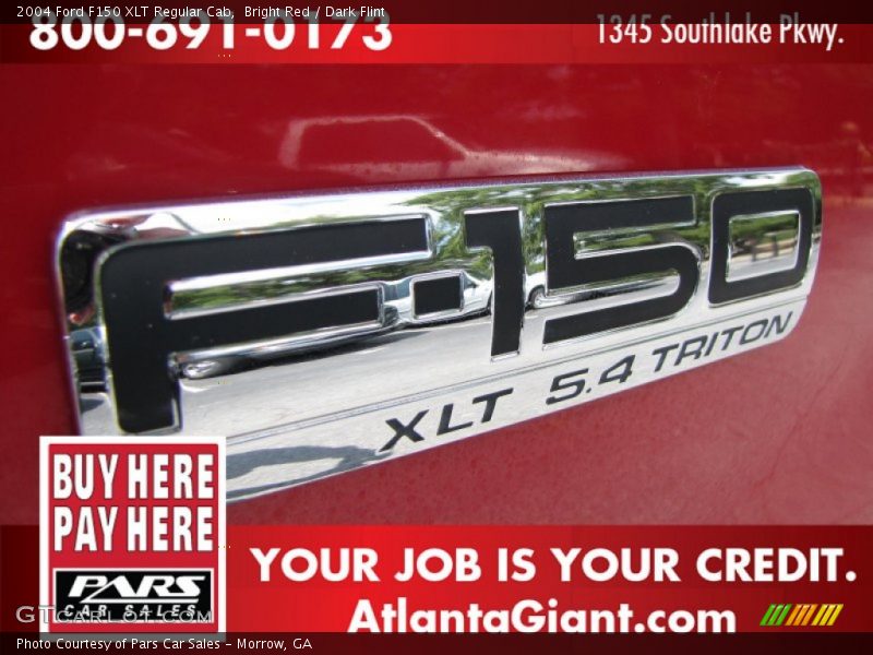 Bright Red / Dark Flint 2004 Ford F150 XLT Regular Cab