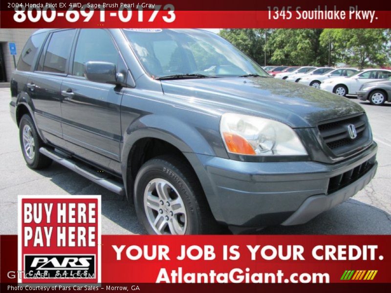 Sage Brush Pearl / Gray 2004 Honda Pilot EX 4WD