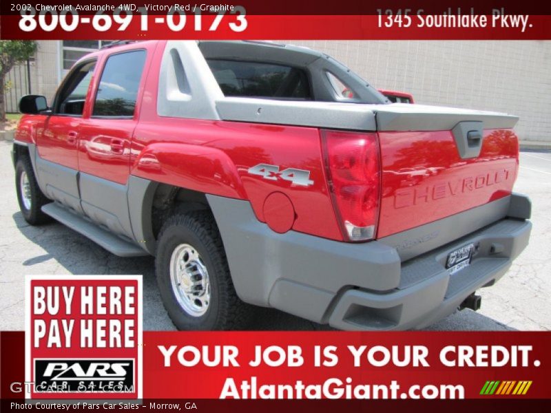 Victory Red / Graphite 2002 Chevrolet Avalanche 4WD