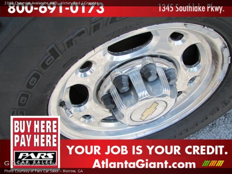 Victory Red / Graphite 2002 Chevrolet Avalanche 4WD