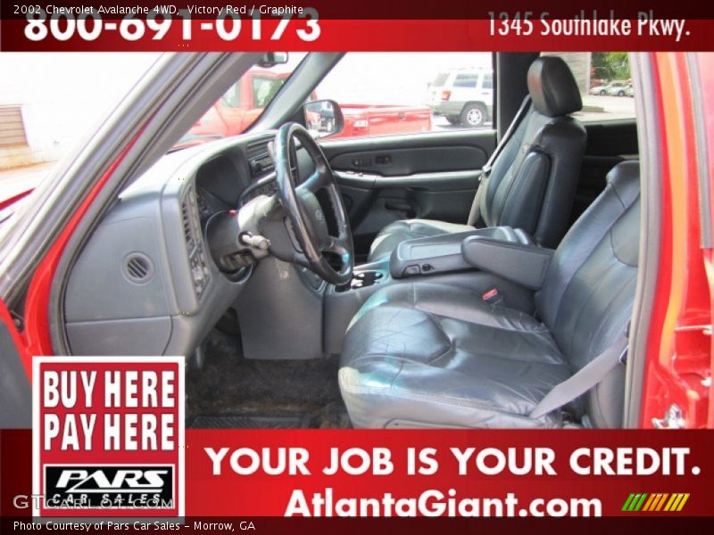 Victory Red / Graphite 2002 Chevrolet Avalanche 4WD