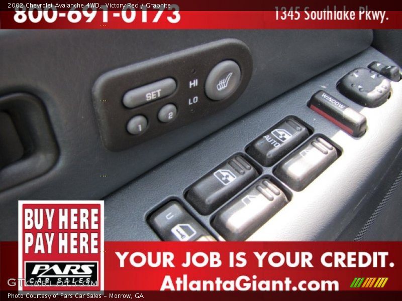 Victory Red / Graphite 2002 Chevrolet Avalanche 4WD