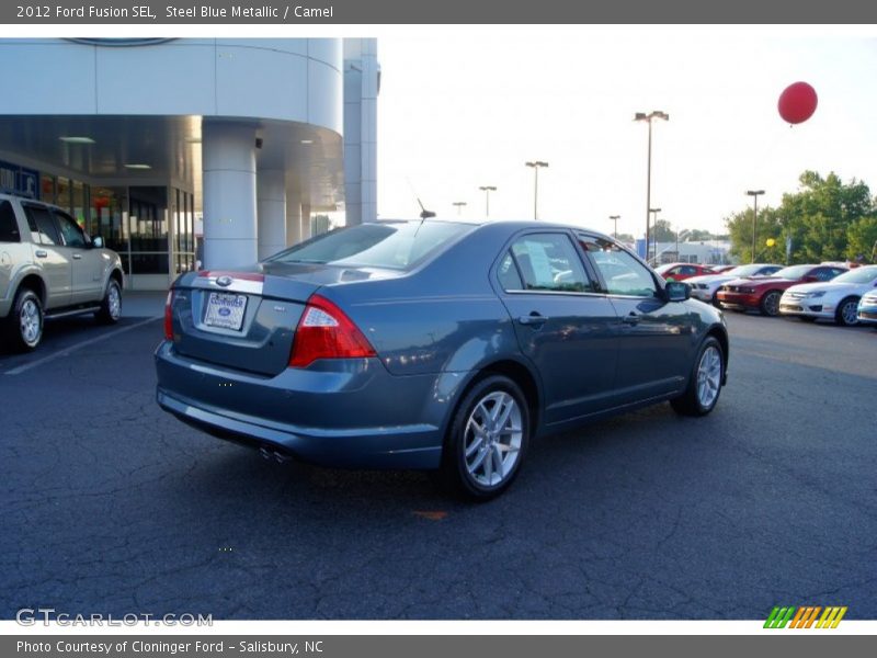 Steel Blue Metallic / Camel 2012 Ford Fusion SEL