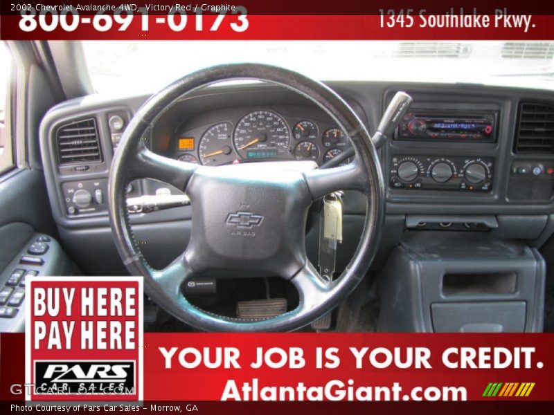 Victory Red / Graphite 2002 Chevrolet Avalanche 4WD
