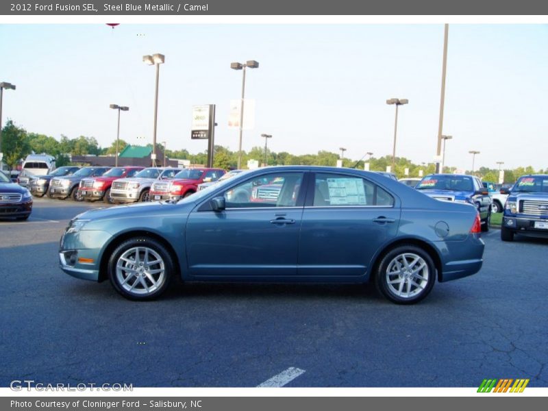 Steel Blue Metallic / Camel 2012 Ford Fusion SEL