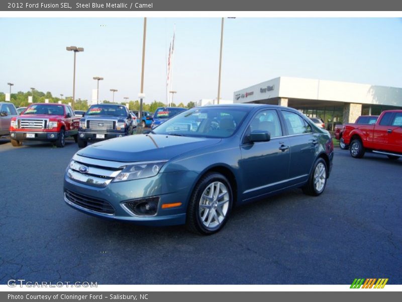 Steel Blue Metallic / Camel 2012 Ford Fusion SEL