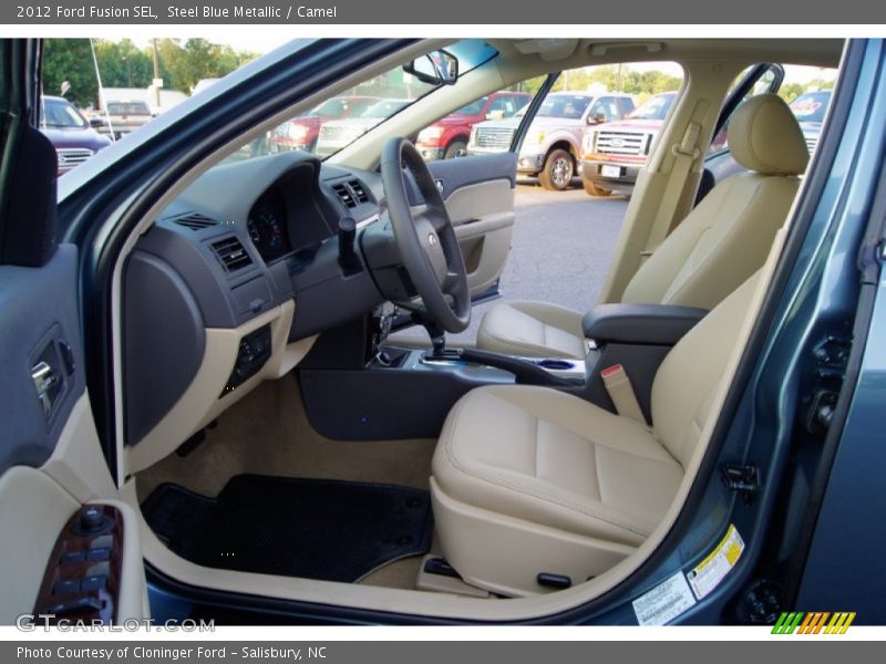 Steel Blue Metallic / Camel 2012 Ford Fusion SEL