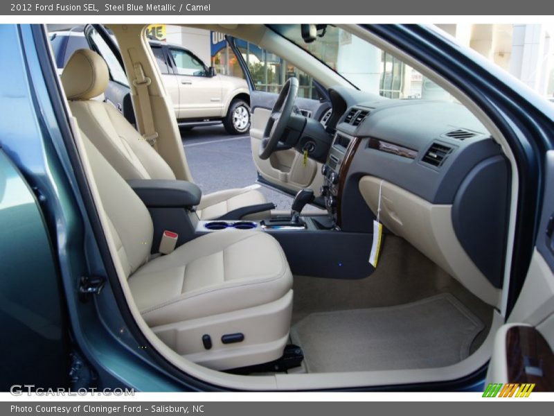 Steel Blue Metallic / Camel 2012 Ford Fusion SEL