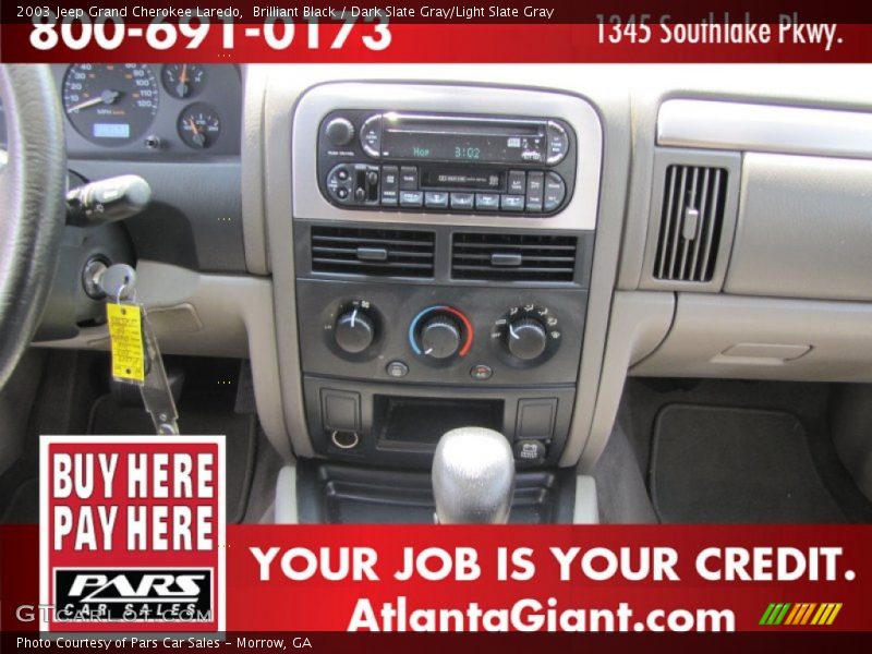 Brilliant Black / Dark Slate Gray/Light Slate Gray 2003 Jeep Grand Cherokee Laredo