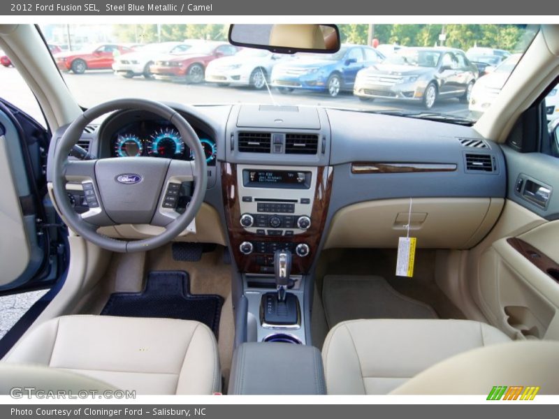 Steel Blue Metallic / Camel 2012 Ford Fusion SEL