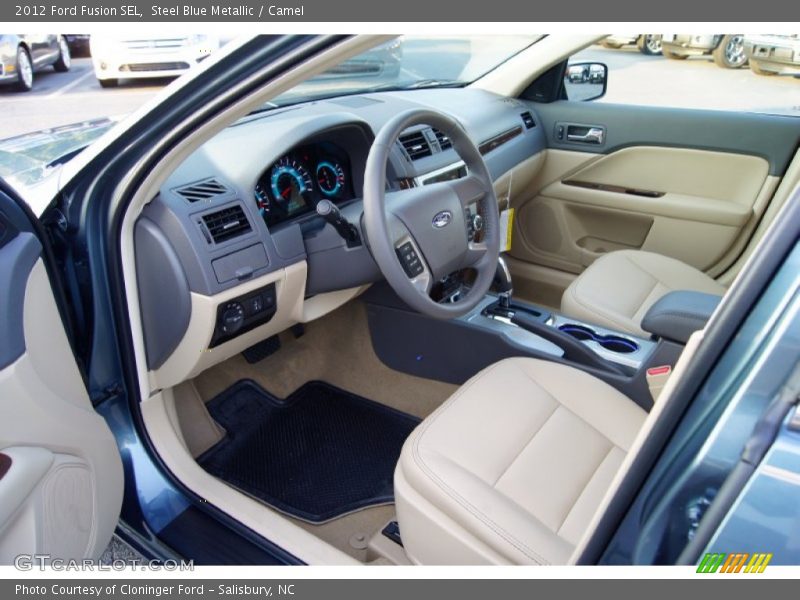 Steel Blue Metallic / Camel 2012 Ford Fusion SEL