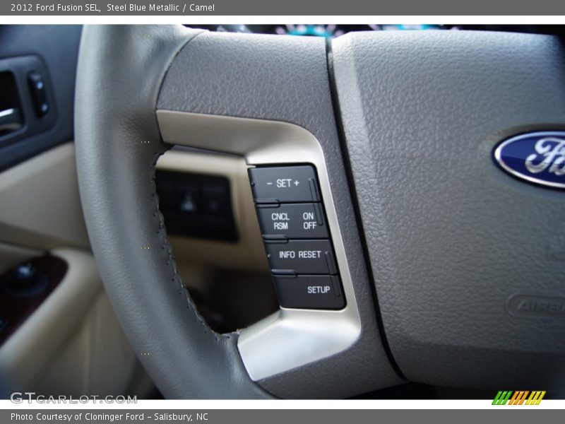 Steel Blue Metallic / Camel 2012 Ford Fusion SEL