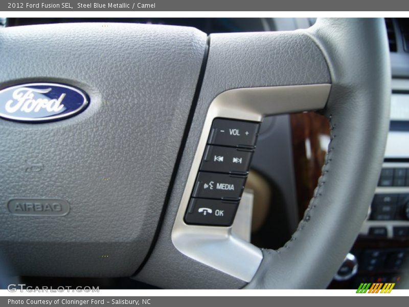 Steel Blue Metallic / Camel 2012 Ford Fusion SEL