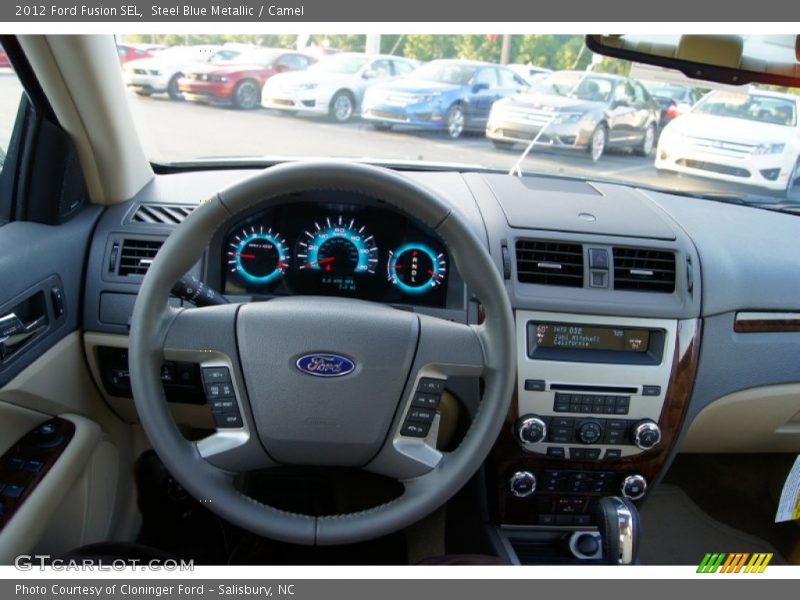 Steel Blue Metallic / Camel 2012 Ford Fusion SEL