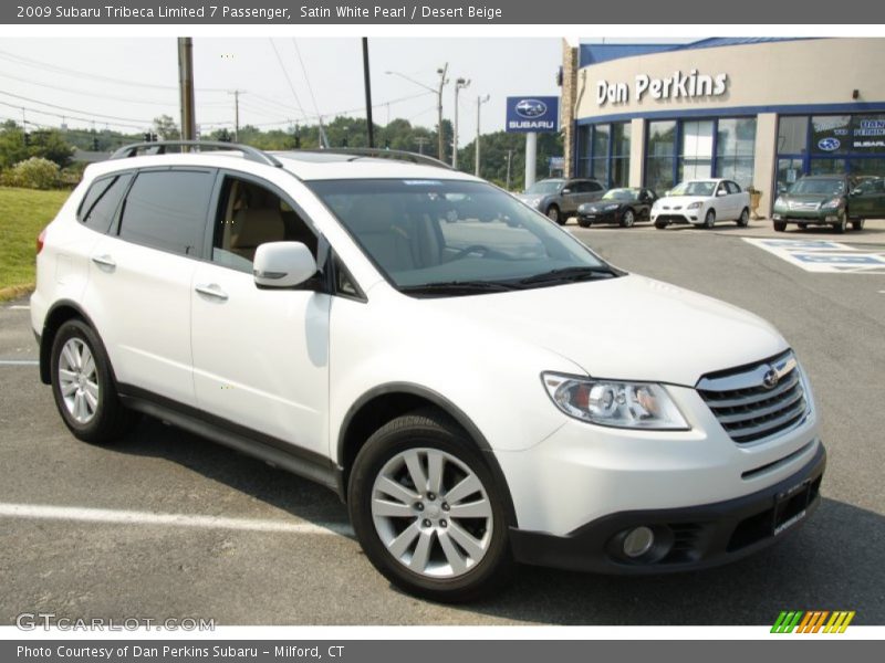 Satin White Pearl / Desert Beige 2009 Subaru Tribeca Limited 7 Passenger