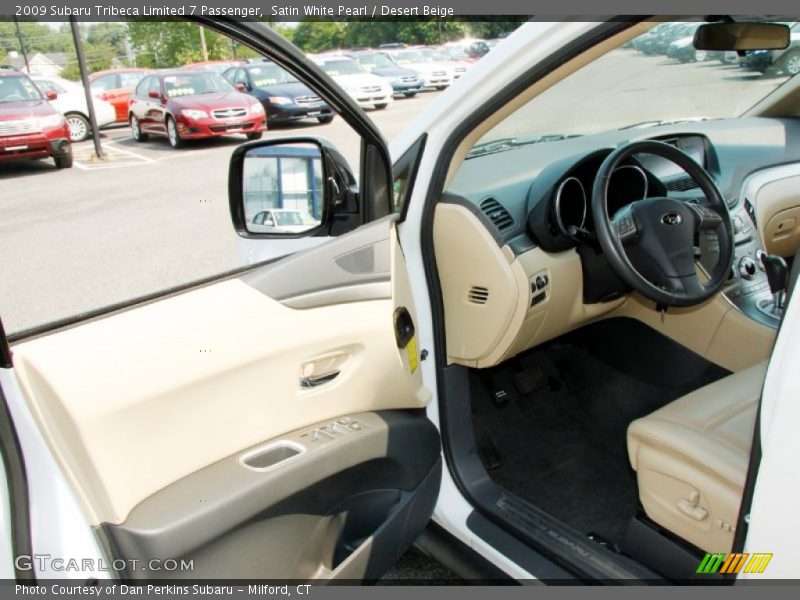 Satin White Pearl / Desert Beige 2009 Subaru Tribeca Limited 7 Passenger