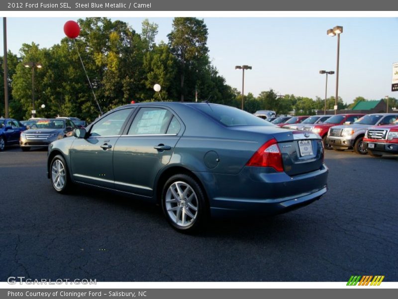 Steel Blue Metallic / Camel 2012 Ford Fusion SEL