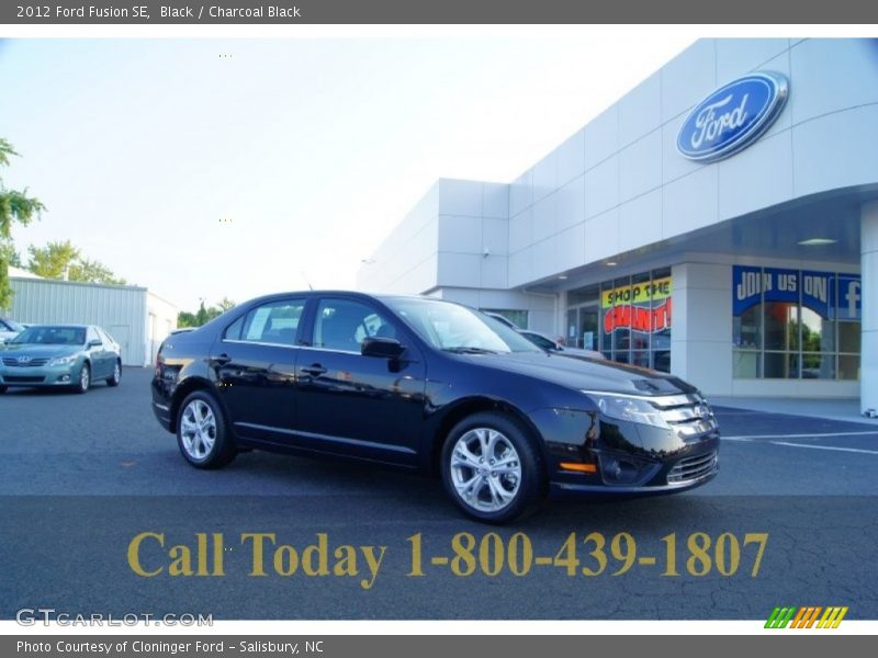 Black / Charcoal Black 2012 Ford Fusion SE