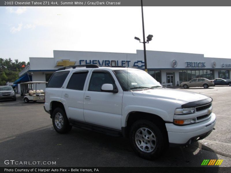 Summit White / Gray/Dark Charcoal 2003 Chevrolet Tahoe Z71 4x4