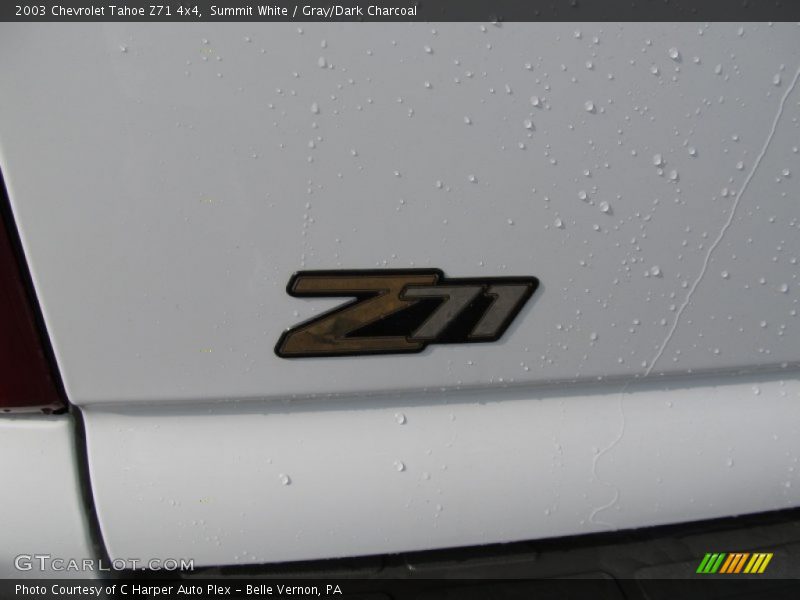 Summit White / Gray/Dark Charcoal 2003 Chevrolet Tahoe Z71 4x4