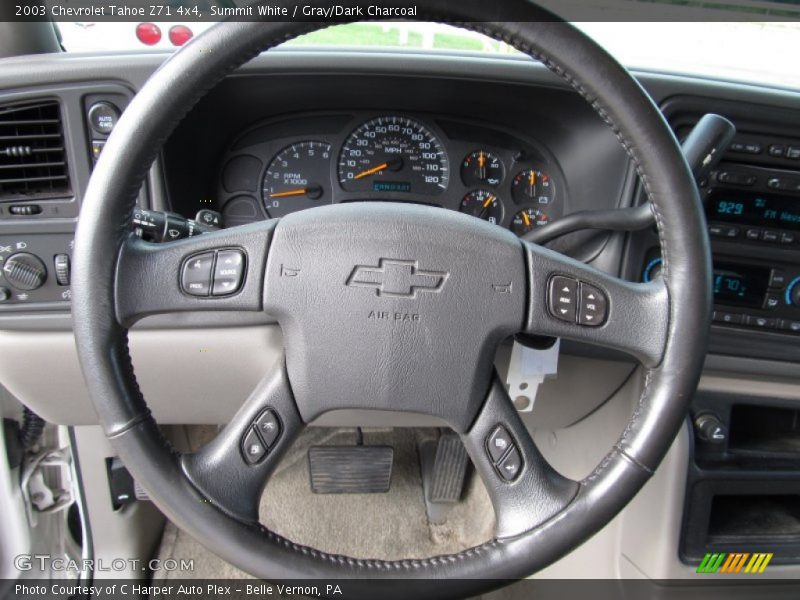 Summit White / Gray/Dark Charcoal 2003 Chevrolet Tahoe Z71 4x4