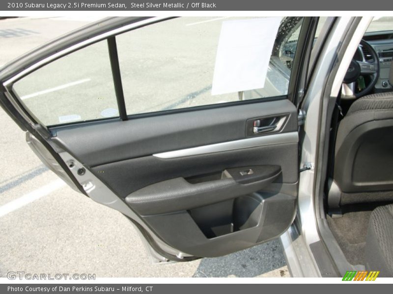 Steel Silver Metallic / Off Black 2010 Subaru Legacy 2.5i Premium Sedan