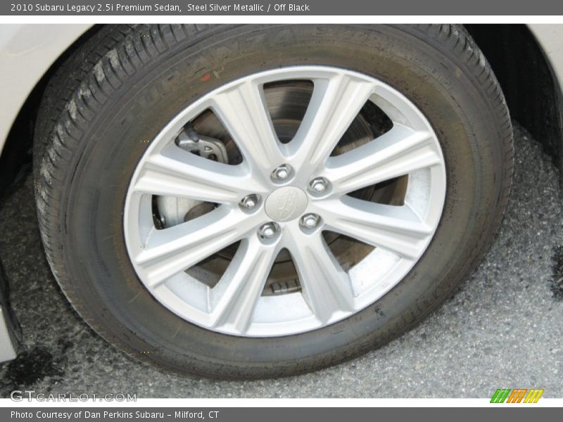 Steel Silver Metallic / Off Black 2010 Subaru Legacy 2.5i Premium Sedan