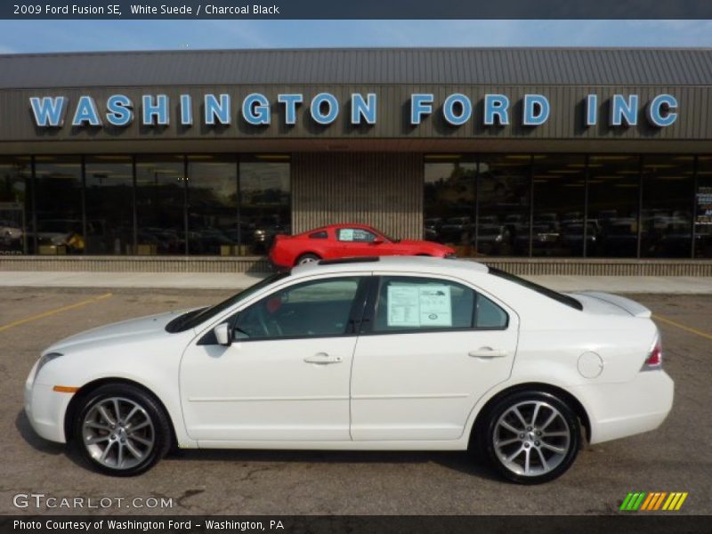 White Suede / Charcoal Black 2009 Ford Fusion SE