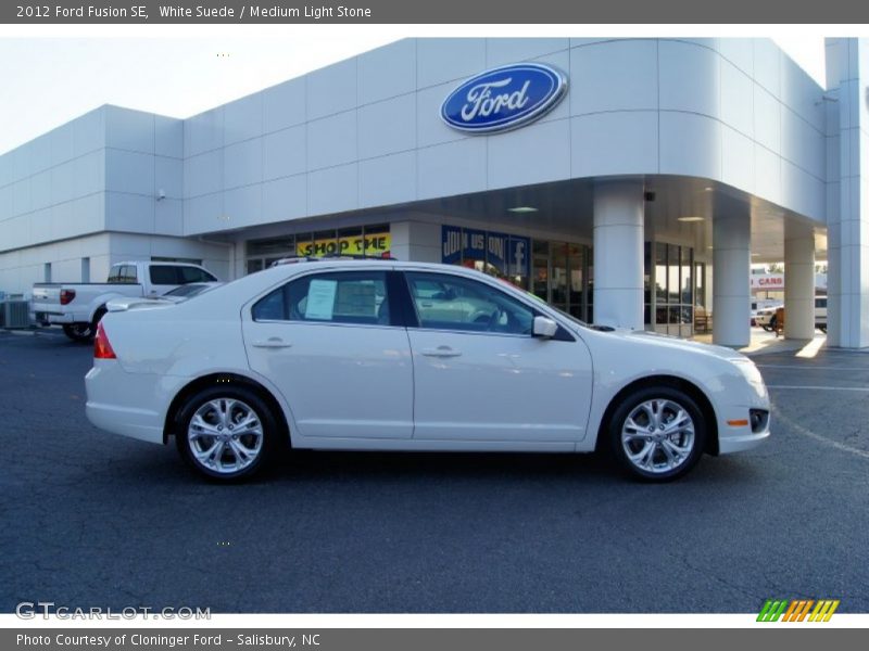 White Suede / Medium Light Stone 2012 Ford Fusion SE