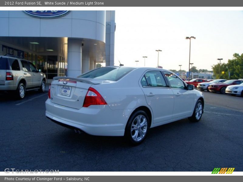 White Suede / Medium Light Stone 2012 Ford Fusion SE