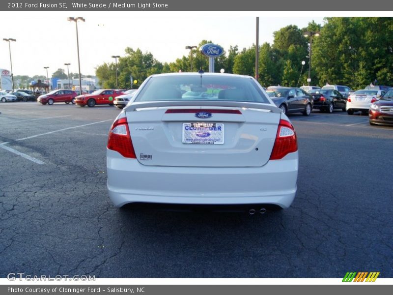 White Suede / Medium Light Stone 2012 Ford Fusion SE